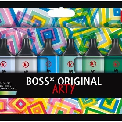 Highlighters - Cardboard case x 10 STABILO BOSS ORIGINAL ARTY - cold colors