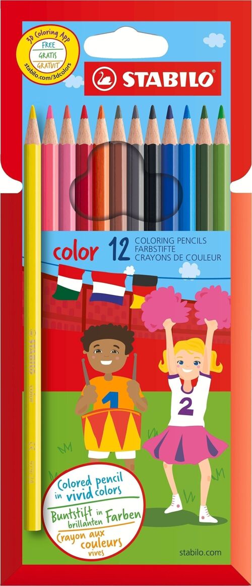 Crayons de couleur - Etui carton x 12 STABILO color