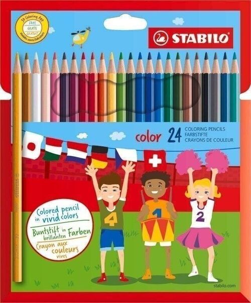 Crayons de couleur - Etui carton x 24 STABILO color
