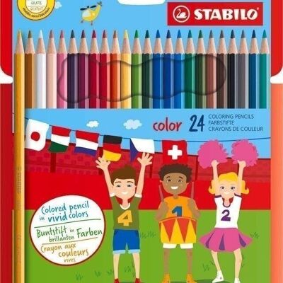 Colored pencils - Cardboard case x 24 STABILO color