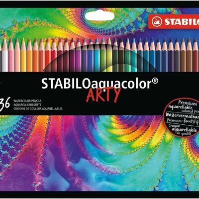 Lápices de colores acuarelables - Estuche de cartón x 36 STABILOaquacolor ARTY