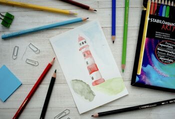 Crayons de couleur aquarellables - Etui carton x 36 STABILOaquacolor ARTY 2