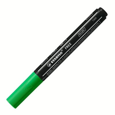 STABILO FREE acrílico T300 marcador de punta media - verde hoja