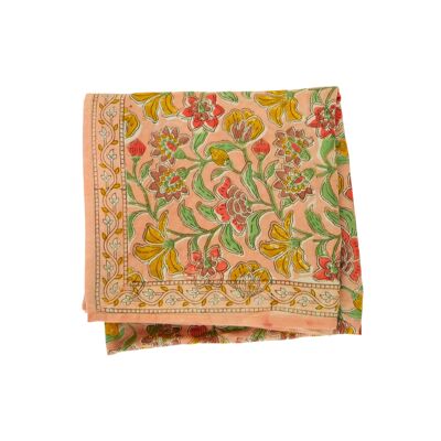 Schal mit „Indischen Blumen“-Aufdruck Bohemian Pink