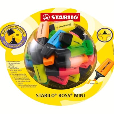 Textmarker – Flasche x 50 STABILO BOSS MINI