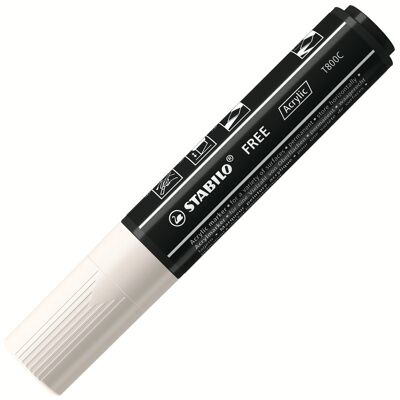 STABILO FREE acrílico T800C marcador de punta ancha - blanco