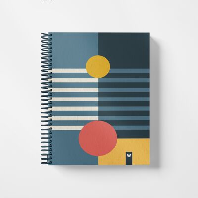 Cuadernos espirales coloridos del bolsillo A6 | Línea