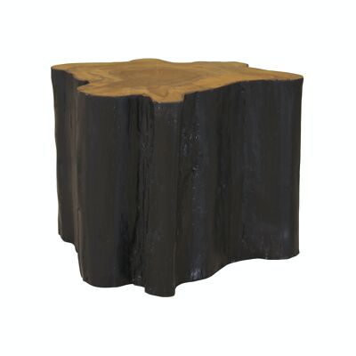 ADDITIONAL FURNITURE WITH BURNT WOOD EDGE DIAM 40CM KURO