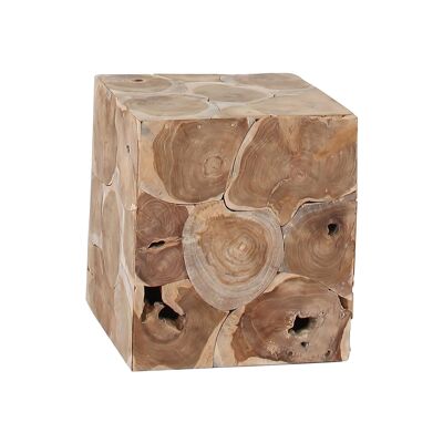 MUEBLE COMPLEMENTARIO EN TECA MONTAJE RAIZ 40X40XHT45CM SOLENE