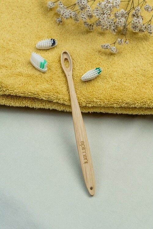Brosse à dents rechargeable en bois - Lot de 15 manches