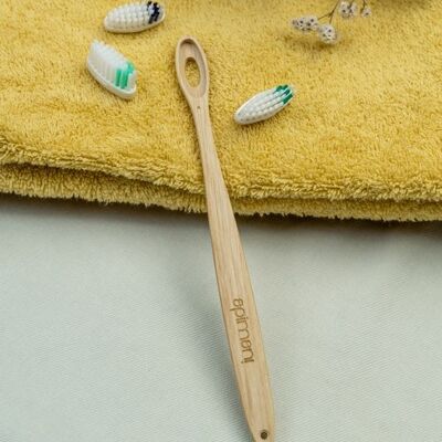 Cepillo de dientes de madera recargable - Juego de 15 mangos