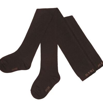 Collants en coton pour enfants >>Chocolat<< Uni coton doux