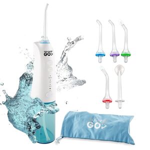 AQUAPIK GO IRRIGATEUR DE VOYAGE PROFESSIONNEL RECHARGEABLE PORTABLE - IRRIGATEUR DENTAIRE 5 BUSES 3 MODES, ÉTANCHE IPX7, NETTOYAGE DENTAIRE, IRRIGATEURS ÉLECTRIQUES, AVEC ROTATION À 360º