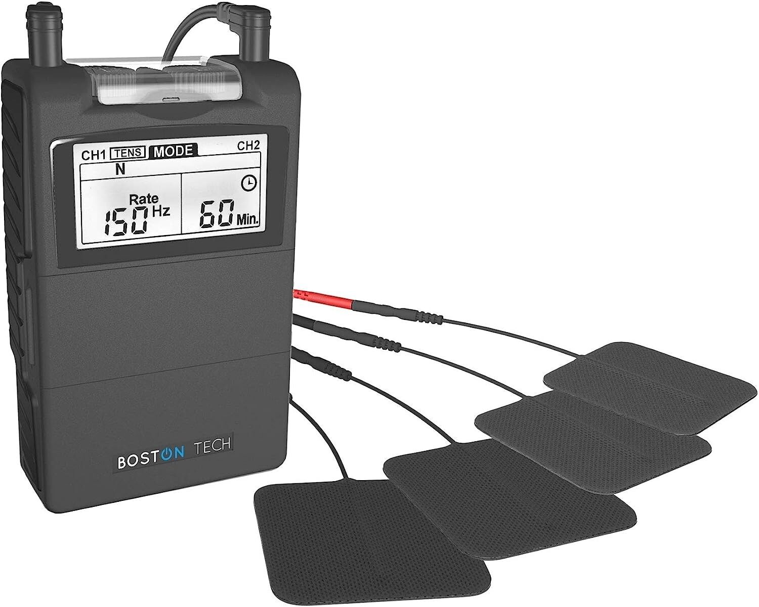 BOSTON TECH ME-89PLUS – DIGITALER TENS/EMS-ELEKTROSTIMULATOR MIT 2 KANÄLEN, 24 EINSTELLBAREN VOREINGESTELLTEN PROGRAMMEN UND 8 ELEKTRODEN. IDEAL FÜR DIE MUSKELBEHANDLUNG