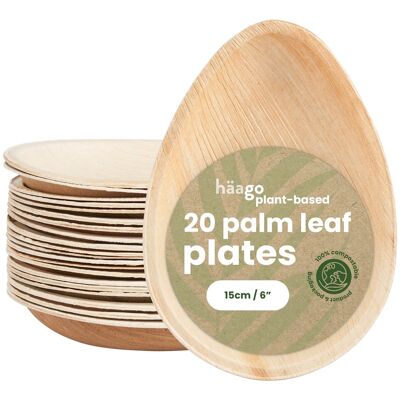 20 platos de hoja de palma