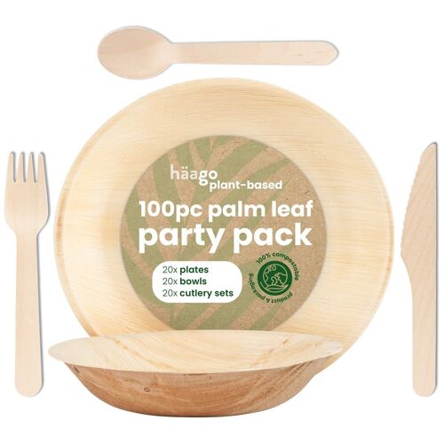 100pc Palm Leaf Party Pack
