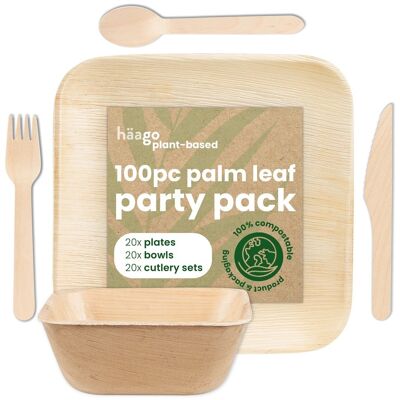 100-teiliges Palmblatt-Partypaket