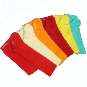 Collants en coton pour enfants >>Rouge<< Uni coton doux 2