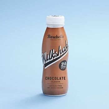 BAREBELLS - Milkshake Protéiné - Saveur Chocolat (Chocolate) - Sans lactose - Boîte de 8 bouteilles de 330 ml - Nutri-score A 2