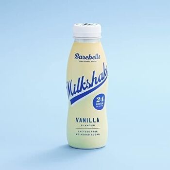 BAREBELLS - Milkshake Protéiné - Saveur Vanille (Vanilla) - Sans lactose - Boîte de 8 bouteilles de 330 ml - Nutri-score A 2