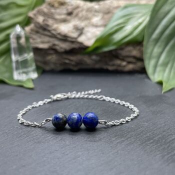 Bracelet Triperle Lapis-lazuli 2