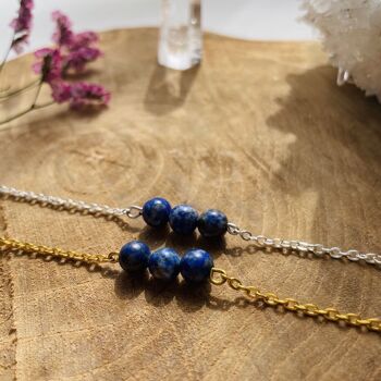 Bracelet Triperle Lapis-lazuli 3