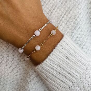 Bracelet Anthéa Quartz Rose 5