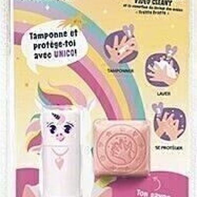 Tampon encreur CLEANY + savon LICORNE