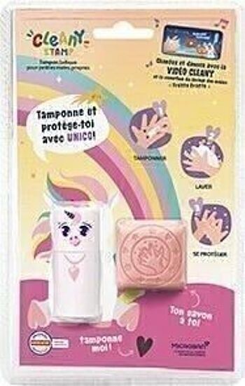 Tampon encreur CLEANY + savon LICORNE 1