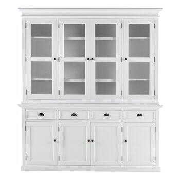 Halifax Buffet Hutch Unit avec 4 portes vitrées 1