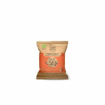 Organic Almonds, Hazelnuts, Cashews Roasted with Turmeric and Curry - 40g