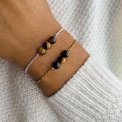 Tiger Eye Triperle Bracelet