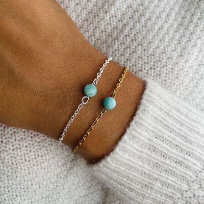 Bracelet Uniperle Amazonite