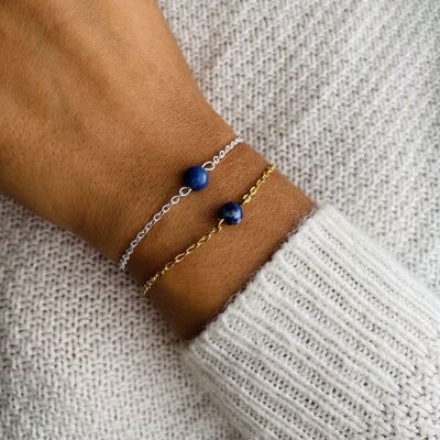 Uniperle Lapis-Lazuli-Armband