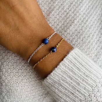 Bracelet Uniperle Lapis-Lazuli 1