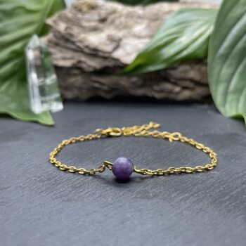 Bracelet Uniperle Lépidolite 4