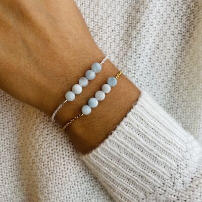 Aquamarine Pentaperle Bracelet