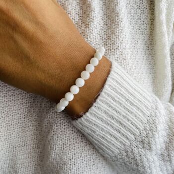 Bracelet Elastic'Perles Pierre de Lune 2