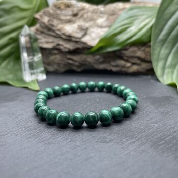 Bracelet Elastic'Perles Malachite 1