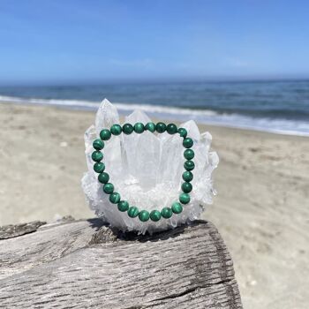 Bracelet Elastic'Perles Malachite 4