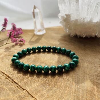 Bracelet Elastic'Perles Malachite 3