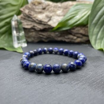 Bracelet Elastic'Perles Lapis-Lazuli 1