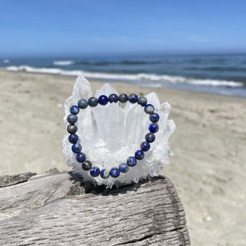 Bracelet Elastic'Perles Lapis-Lazuli 4