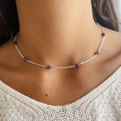 Anthéa Lepidolite necklace