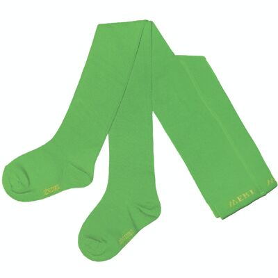 Collants en coton pour enfants >>Vert Herbe<< Uni coton doux