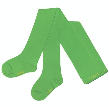 Collants en coton pour enfants >>Vert Herbe<< Uni coton doux 1