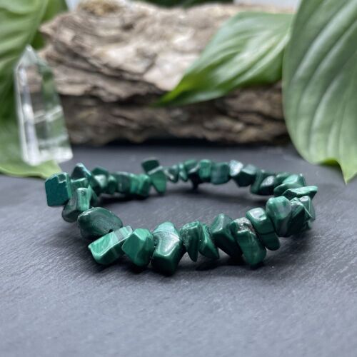 Bracelet Elastic'chips Malachite