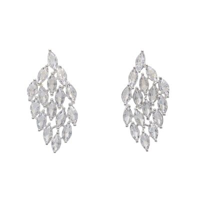 White septo silver earrings