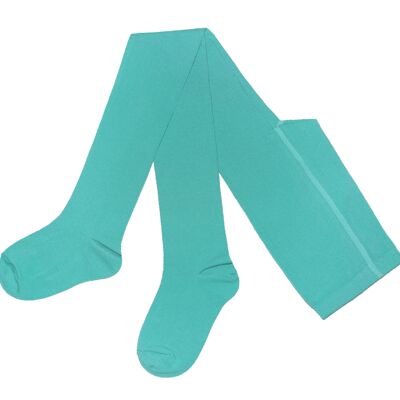 Cotton Tights for Children >>Sea Blue<< Plain Color UNI