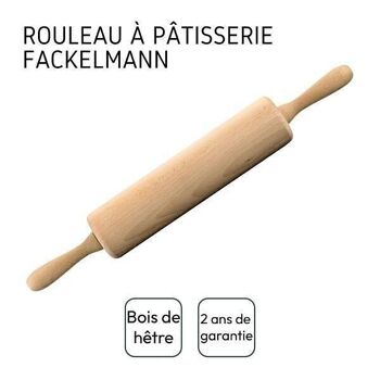 Rouleau à pâtisserie en bois 25 cm Fackelmann Wood Edition 2